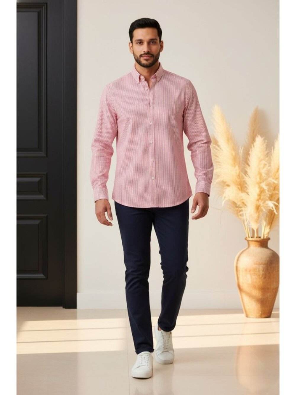 Izod Slim Fit Stretch Button-Down Shirt (SKU#1173)